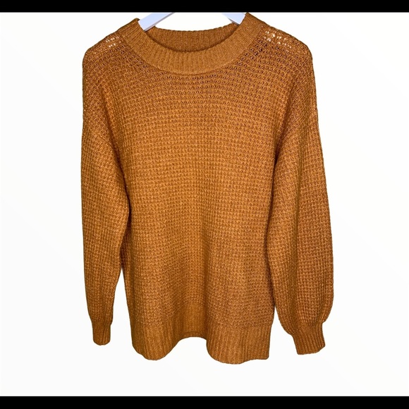 AMERICAN EAGLE Cloudspun Crew Sweater With Long Sleeves Rust Orange Size XS - Picture 6 of 9